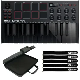 Akai MPK Mini MK3 25-Key USB Keyboard Pad Controller Black w Software & Case