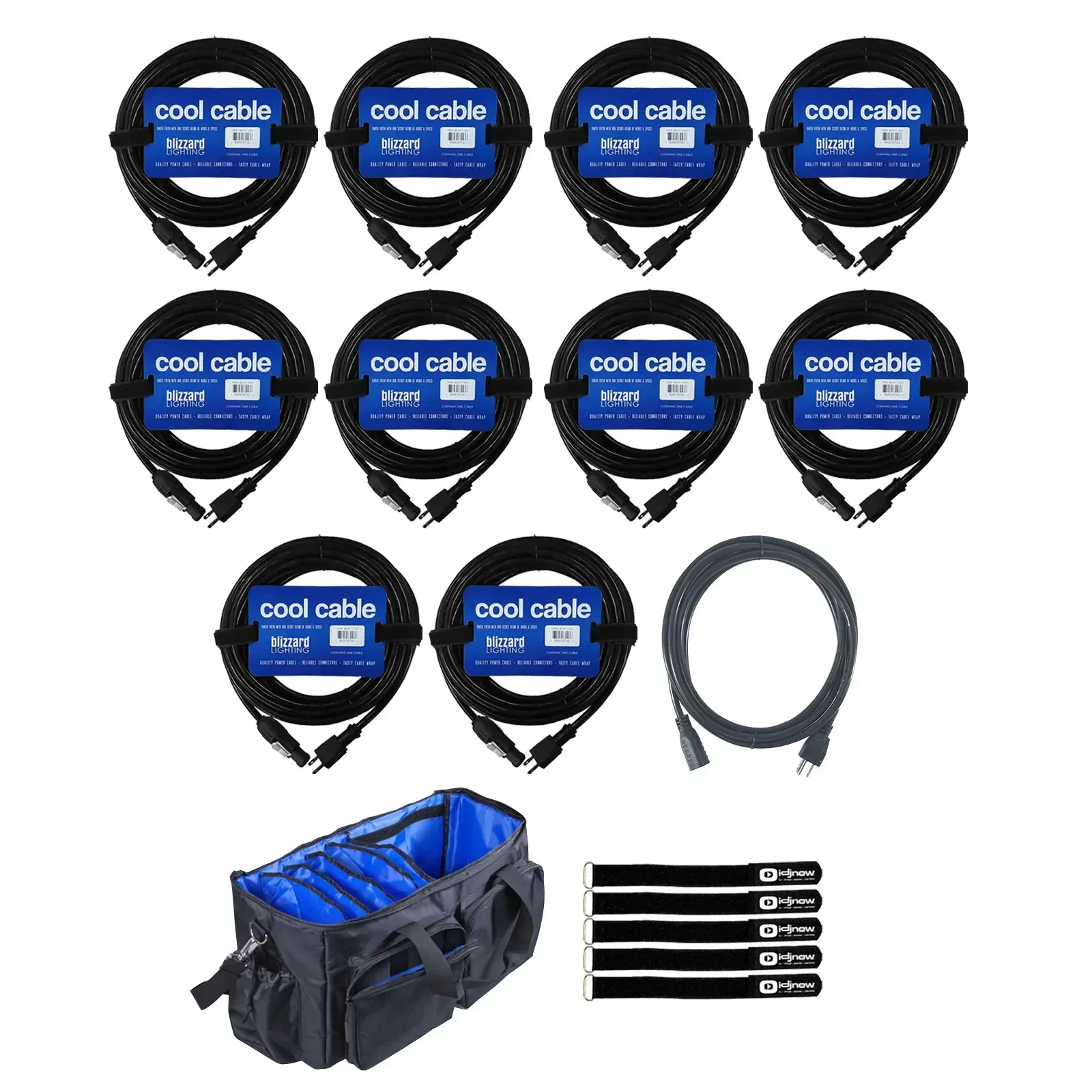 Сетевой кабель Blizzard PCT-MAIN-1425 PowerCON TRUE1 Black 7.6 м с чехлом (10 штук)