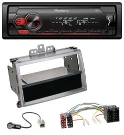 Pioneer DAB 1DIN MP3 AUX USB Autoradio für Hyundai i20 (08-11) Ablagefach