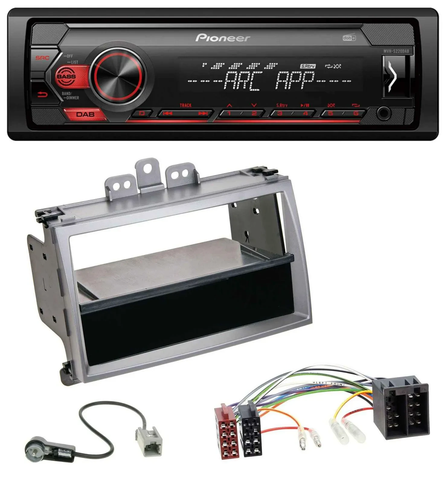 Pioneer DAB 1DIN MP3 AUX USB Autoradio für Hyundai i20 (08-11) Ablagefach