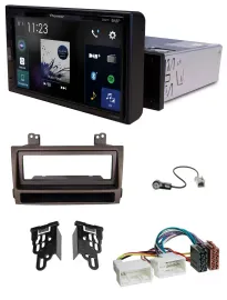 Pioneer DAB MP3 Bluetooth USB Autoradio für Hyundai Sonata ab 09 dunkelbraun met