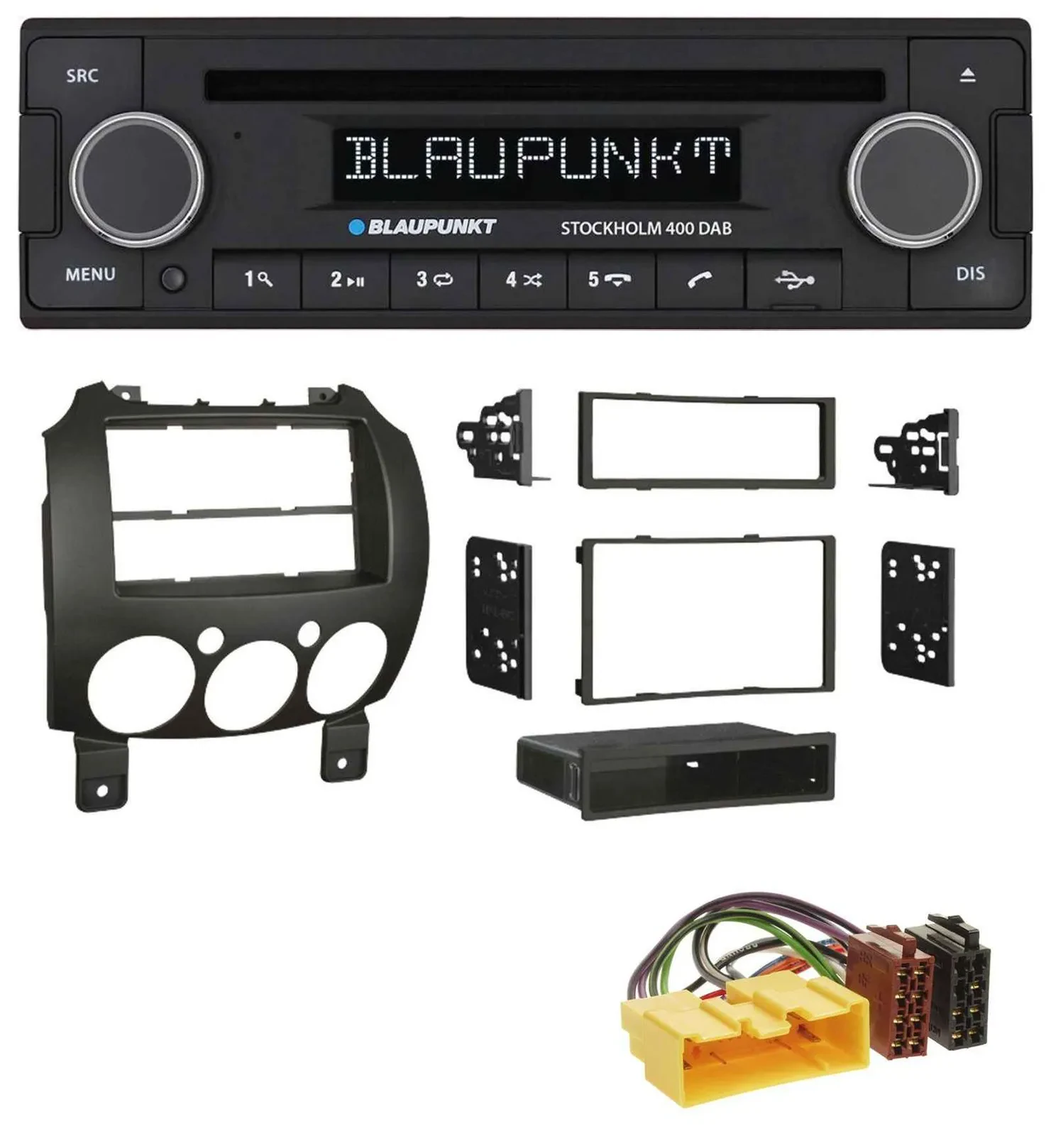 Blaupunkt MP3 Bluetooth DAB CD USB Autoradio für Mazda 2 (ab 2007)