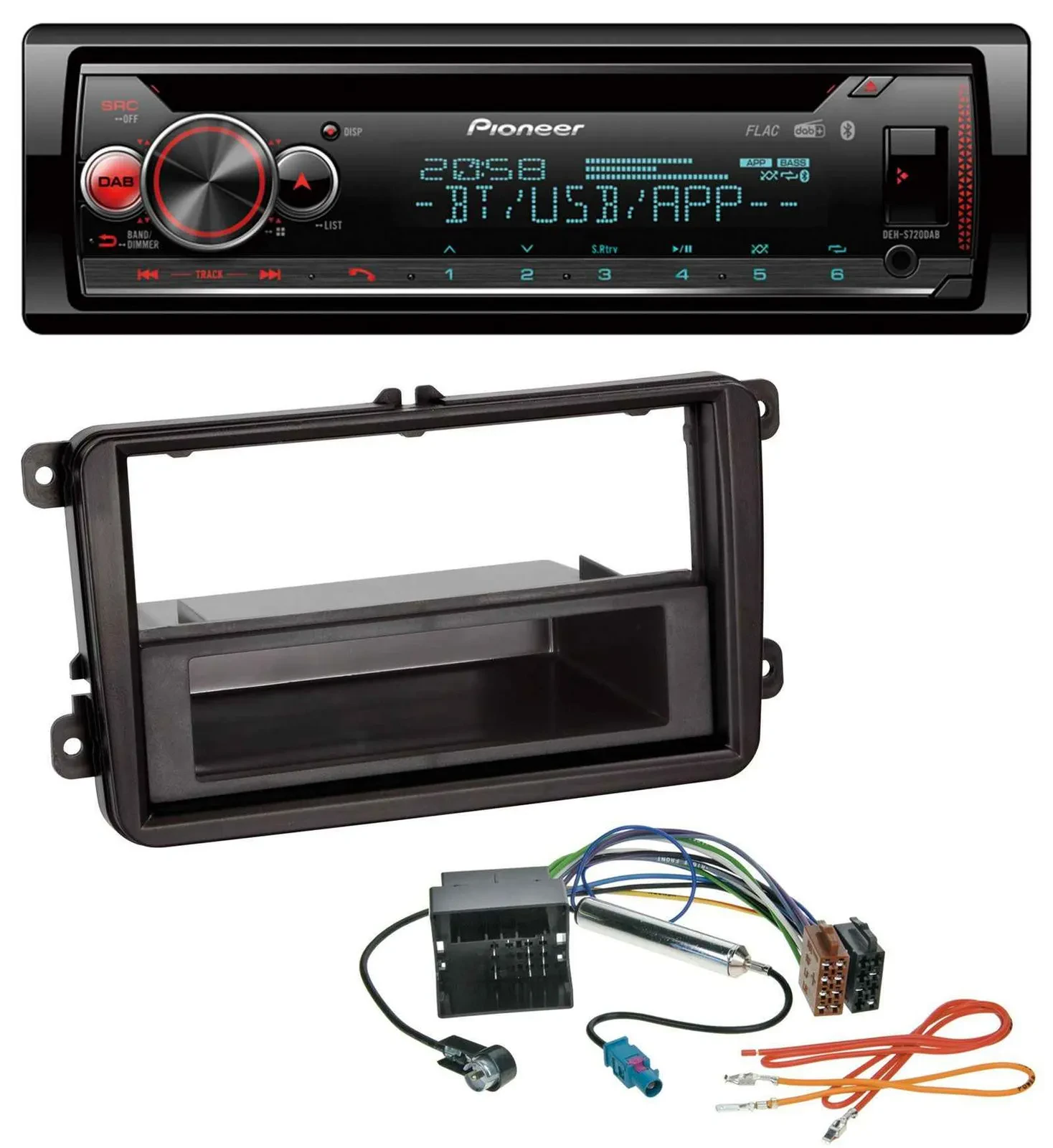 Pioneer MP3 DAB CD Bluetooth USB Autoradio für Seat Alhambra ab 10 Leon 09-12 To
