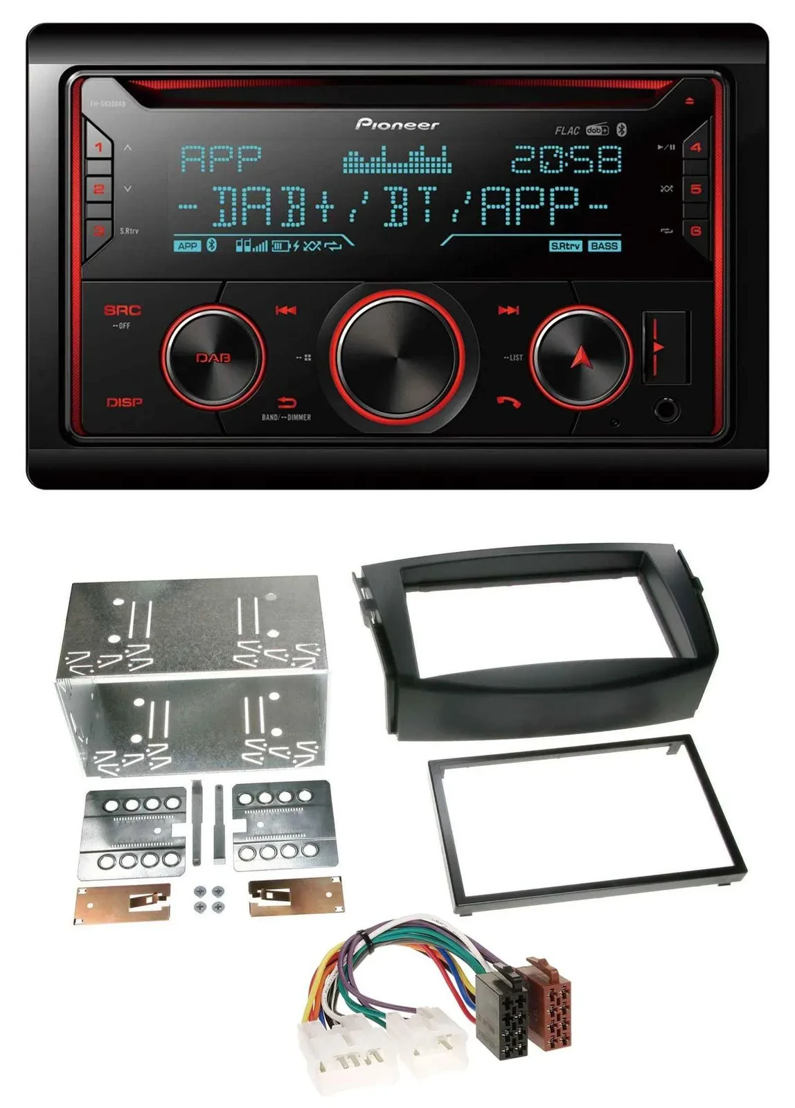 Pioneer 2DIN DAB MP3 Bluetooth USB CD Autoradio für Toyota RAV 4 (2006-2013)