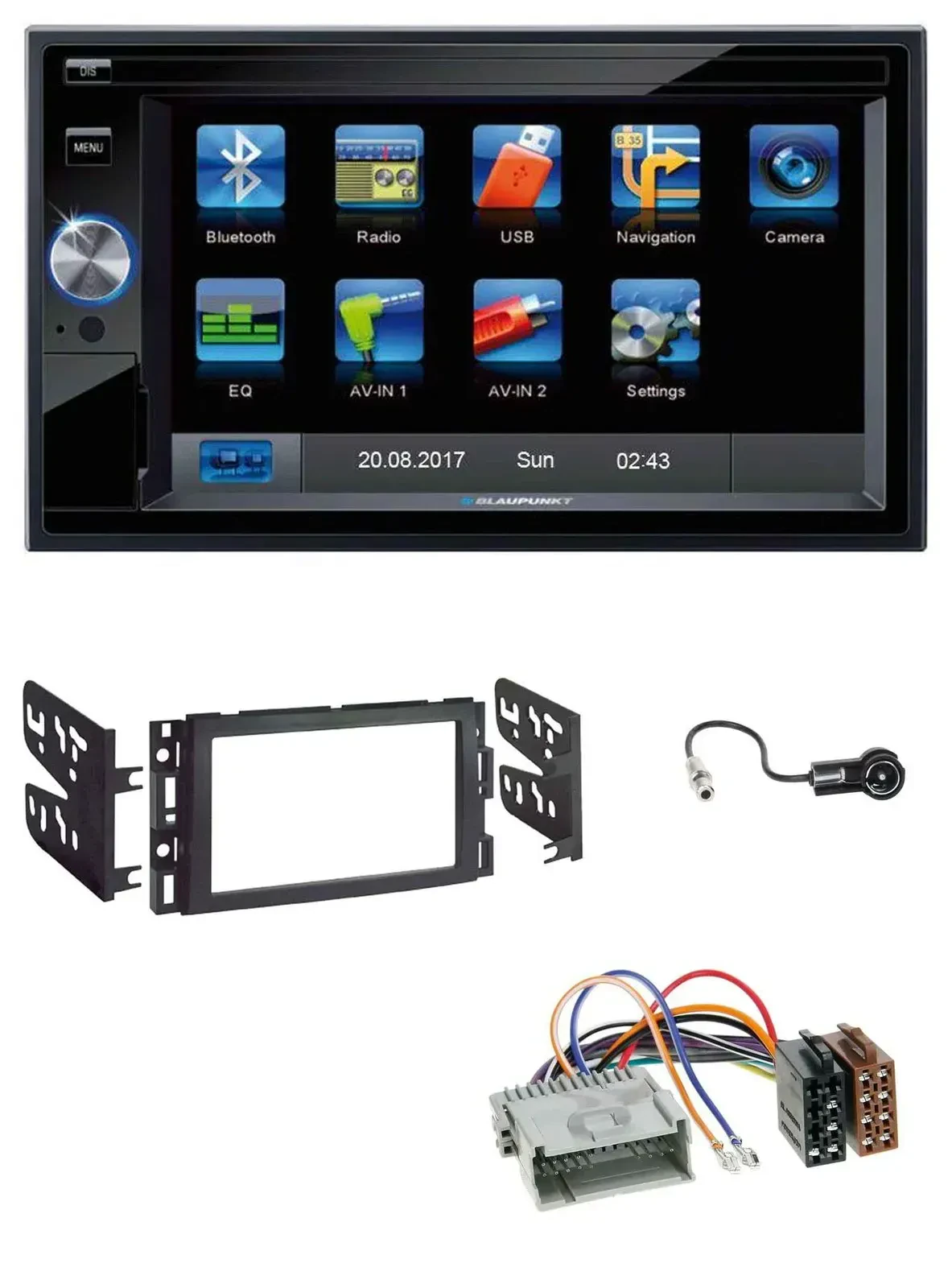Blaupunkt SD Bluetooth 2DIN MP3 USB AUX Autoradio für Buick Enclave 2008-2012 Lu