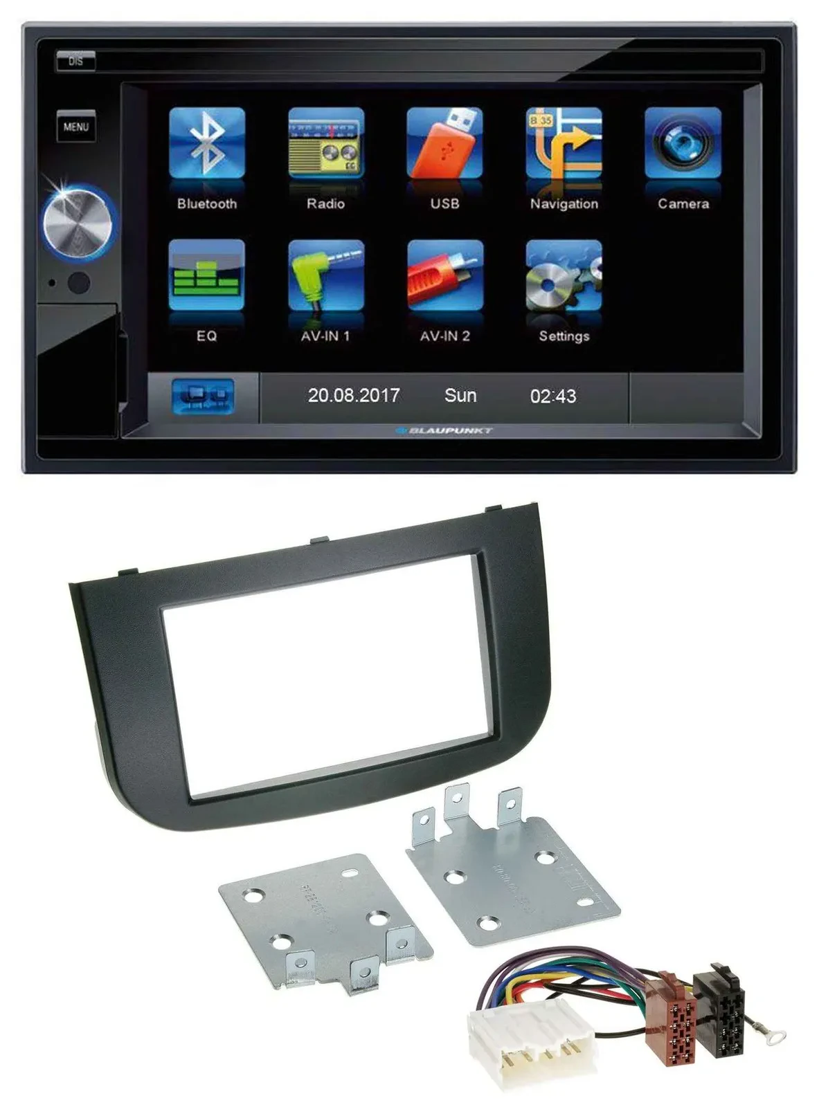 Blaupunkt SD Bluetooth 2DIN MP3 USB AUX Autoradio für Mitsubishi Colt 2008-2012