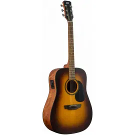 Электроакустическая гитара Jet Guitars JDE-255 Dreadnought Satin Sunburst