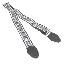Ремень для гитары Souldier GS0910BK02BK Poinsettia White Black