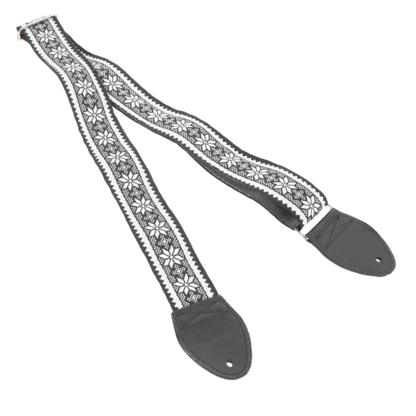 Ремень для гитары Souldier GS0910BK02BK Poinsettia White Black