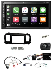 Автомагнитола для Citroen Jumpy Pioneer 2 DIN, DAB, Bluetooth, USB, поддержка кнопок на руле