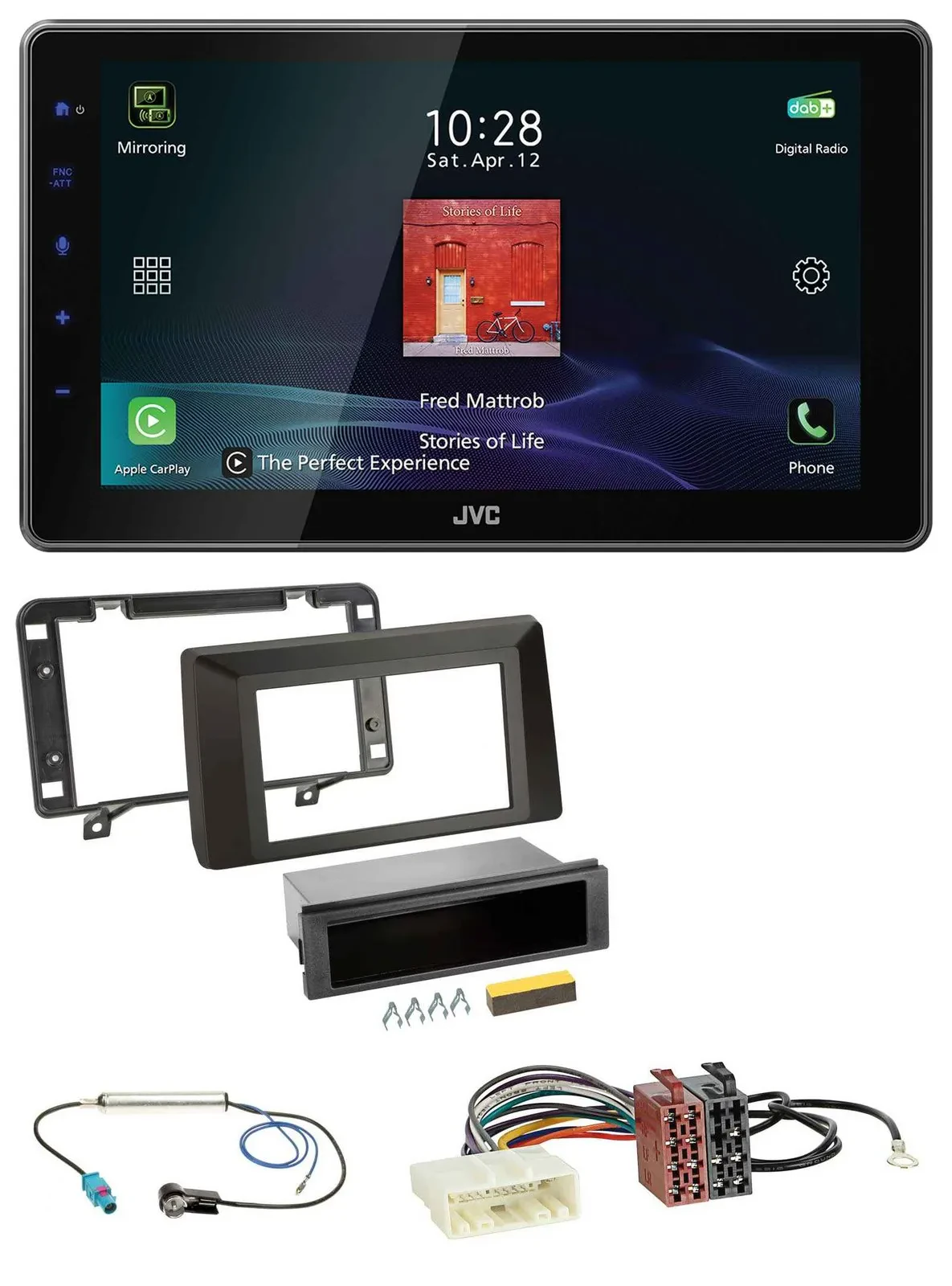 JVC DAB MP3 Bluetooth USB Autoradio für Dacia Duster (ab 2021)