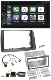 Blaupunkt DAB USB Bluetooth Lenkrad 2DIN TMC Navigation für Fiat Panda 2007-2012