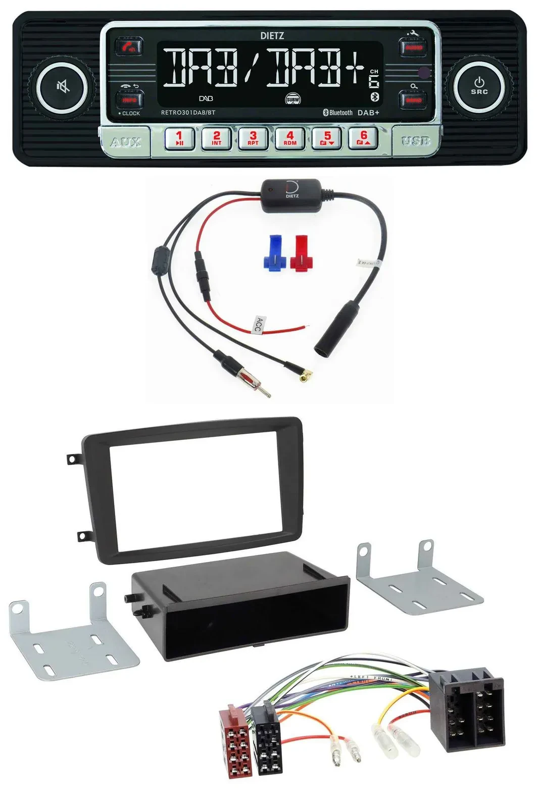 Dietz MP3 DAB Bluetooth USB Autoradio für Mercedes C-Klasse CLK Vito Viano