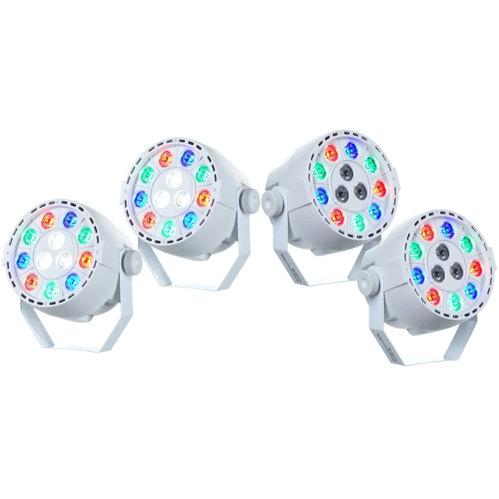 Прожектор lightmaXX LED PAR, 12W, 12 RGBW светодиодов, DMX, угол 25°, белый (набор)