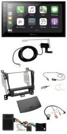 Pioneer USB Lenkrad 2DIN Bluetooth DAB Autoradio für Opel Zafira ab 13 jet black