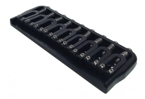 Hipshot 41090B 9-String Hardtail Fixed Electric Guitar Bridge .125" - BLACK