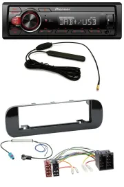Автомагнитола для Fiat Panda Pioneer 1DIN, DAB, MP3, USB, AUX, глянцевая