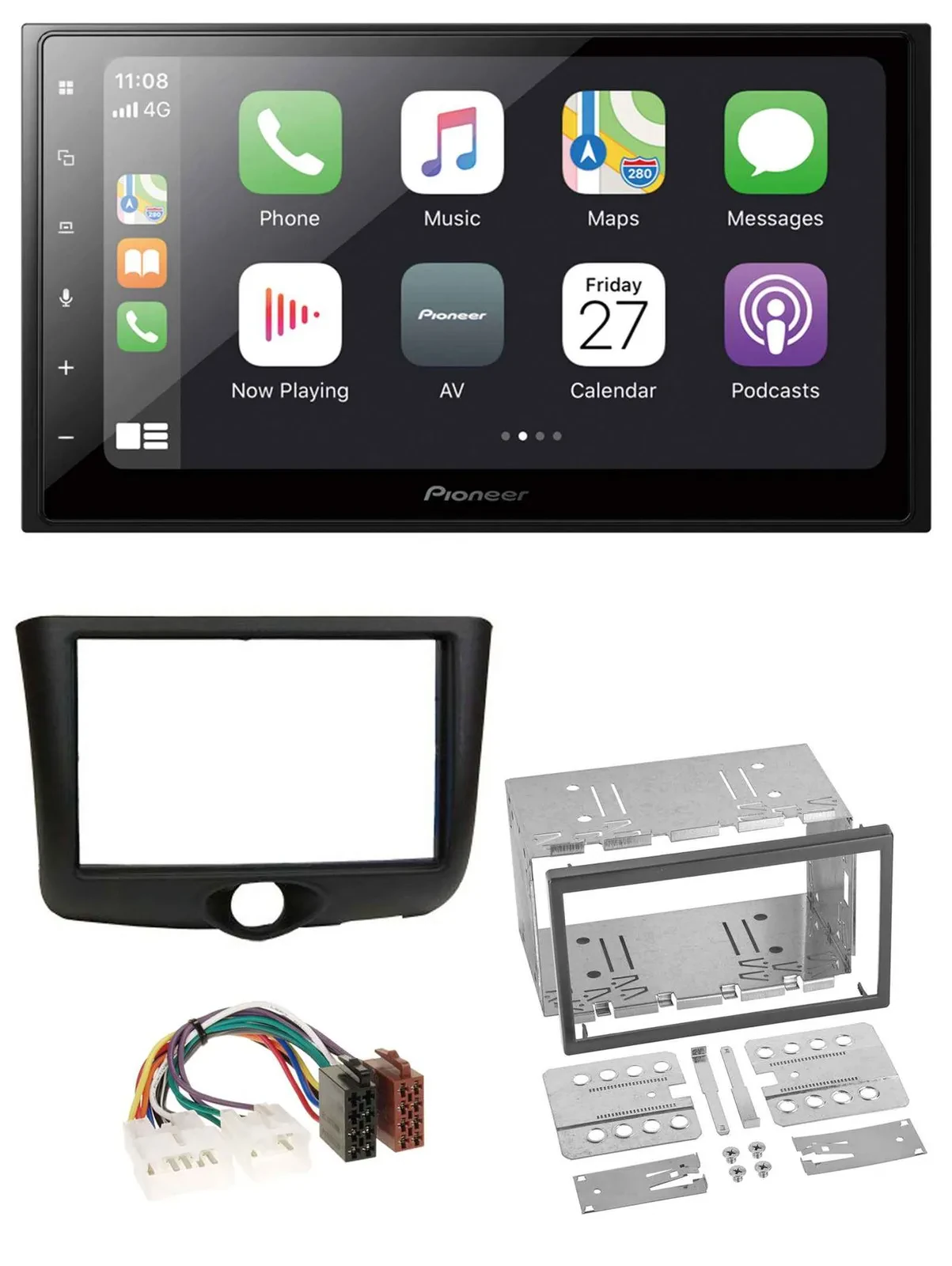 Автомагнитола для Toyota Yaris (1999–2003) Pioneer 2DIN, Bluetooth, DAB, USB, MP3