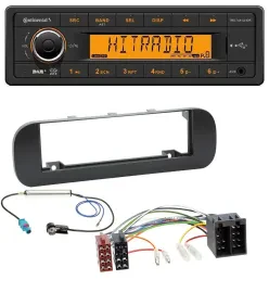 Continental 1DIN DAB MP3 AUX USB Autoradio für Fiat Panda (ab 2012) - schwarz