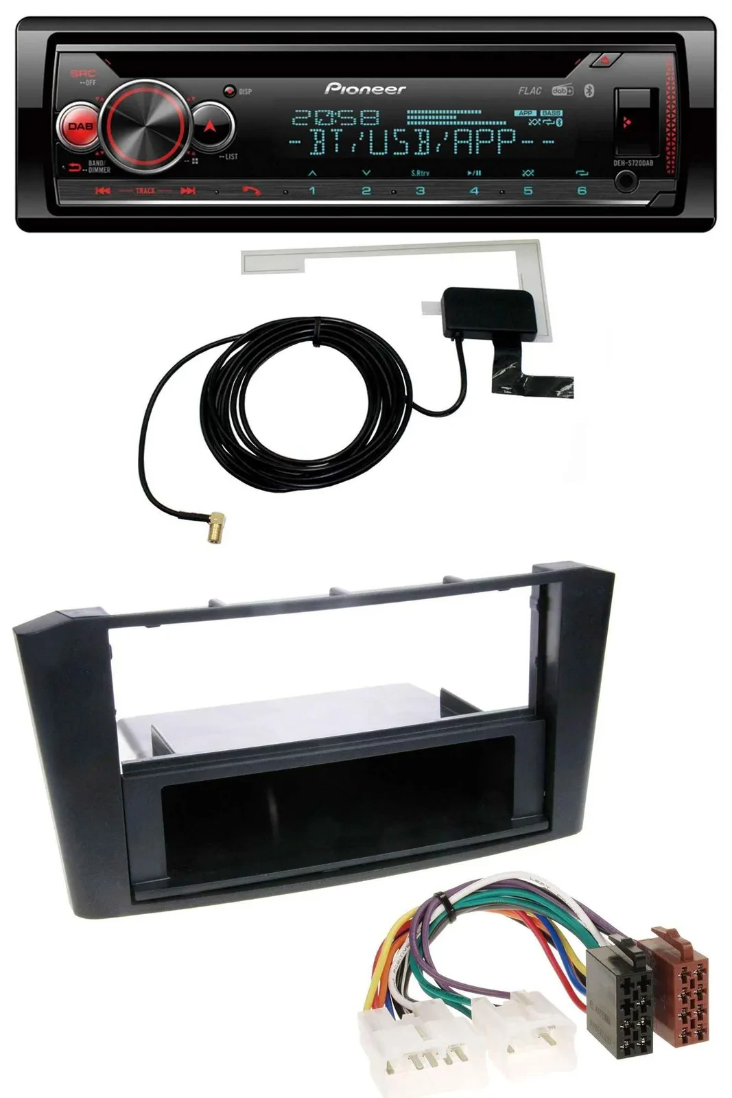 Автомагнитола для Toyota Avensis T25 (2003–2009) Pioneer DAB, CD, MP3, USB, Bluetooth