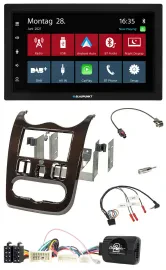 Blaupunkt Lenkrad Bluetooth DAB 2DIN USB Autoradio für Dacia ab 12 dunkelbraun