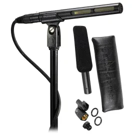 Audio Technica AT875R Short Shotgun Condenser Microphone w/ Line+Gradient DV Mic