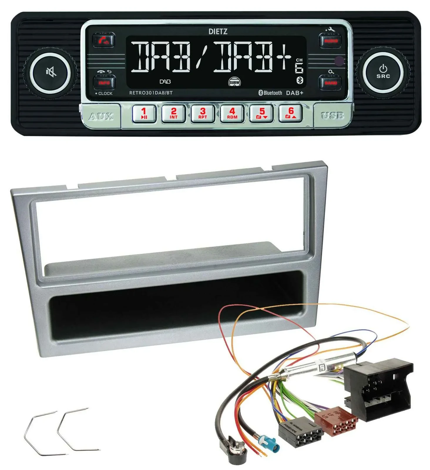 Dietz USB DAB MP3 Bluetooth Autoradio für Opel Combo C Corsa C Tigra Meriva ab 2