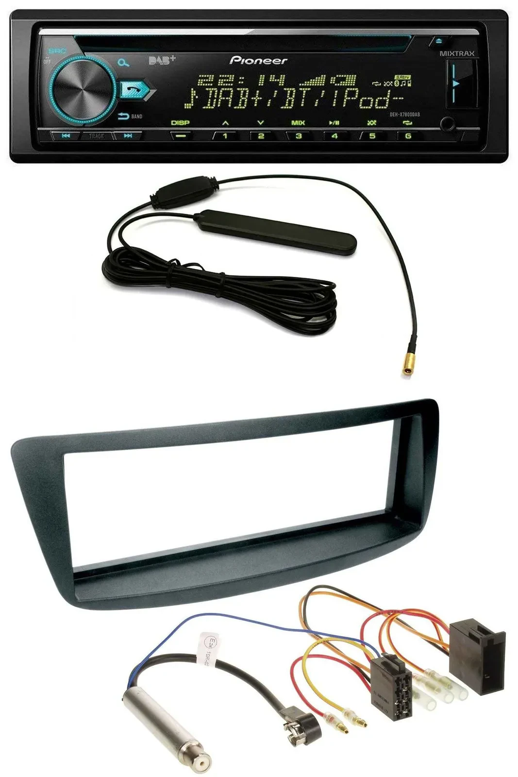 Pioneer CD MP3 AUX DAB USB Autoradio für Peugeot 107 Citroen C1 Phantomeinspeisu