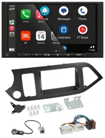 JBL MP3 DAB Bluetooth USB 2DIN Autoradio für Kia Picanto ab 11 ohne Start-Stop