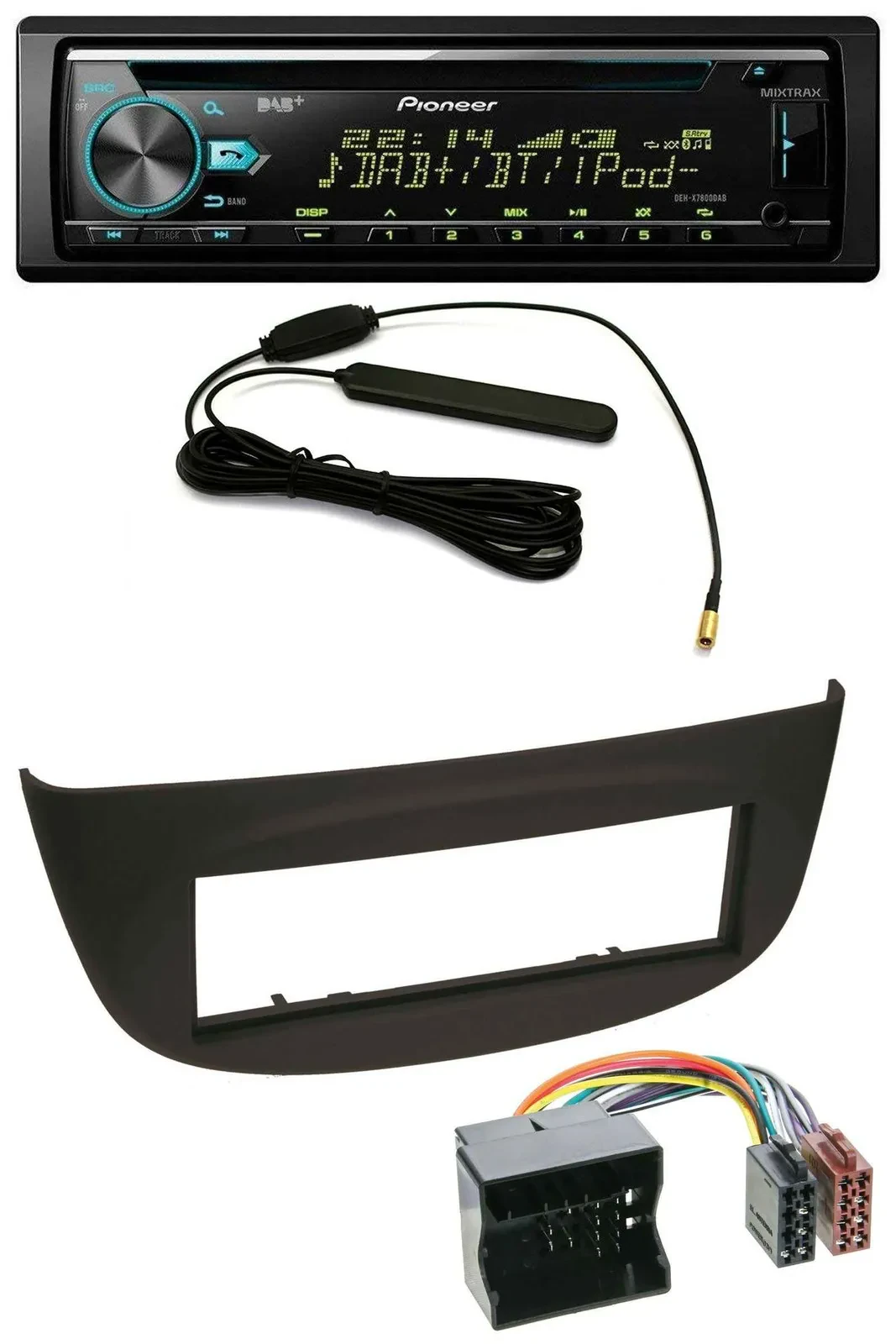 Автомагнитола для Renault Twingo (2007–2014) Pioneer CD/MP3/AUX/DAB/USB черный