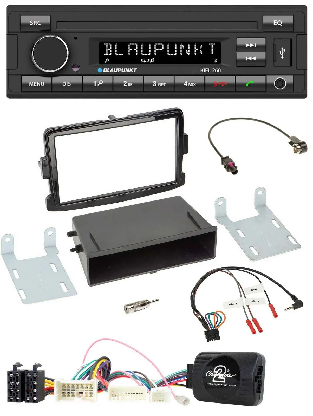 Автомагнитола Blaupunkt USB DAB Bluetooth для Dacia Duster Dokker Logan с управлением на руле