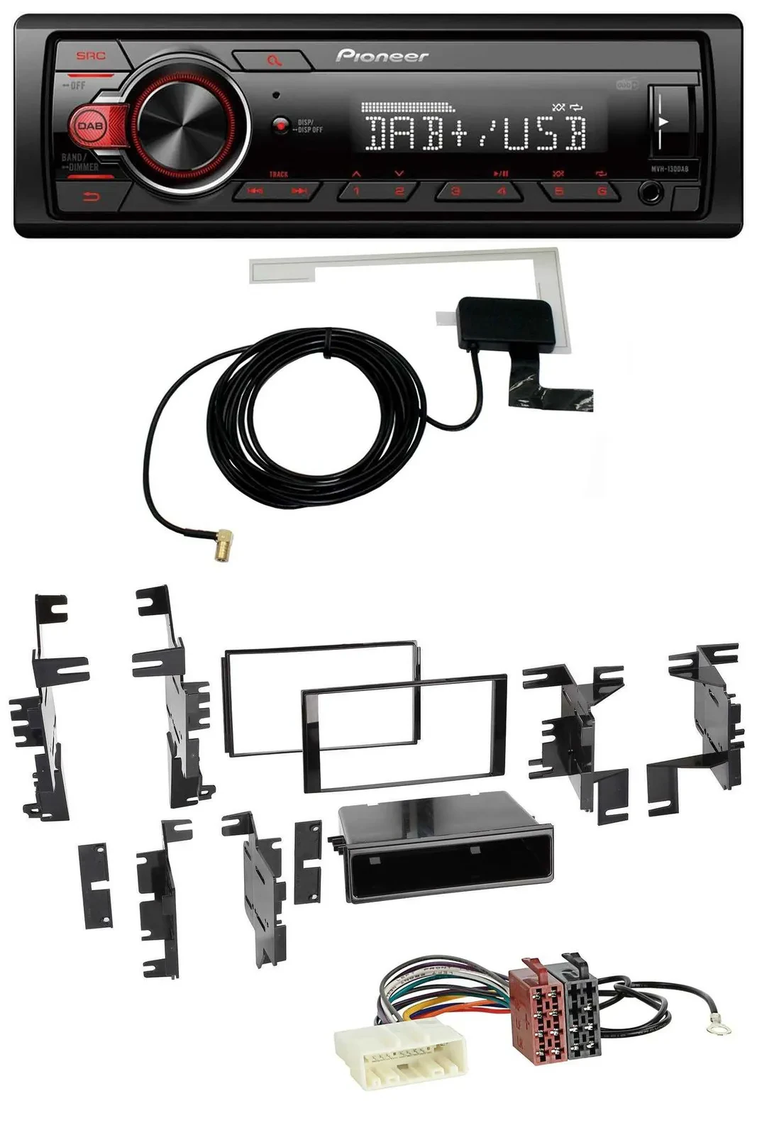 Автомагнитола Pioneer 1-DIN MP3 DAB USB AUX для Nissan Versa (с 2007) / Xterra (с 2013)