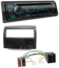 Автомагнитола для Fiat Ducato 2011–2021 Kenwood Bluetooth, USB, CD, MP3, DAB, чёрный глянец