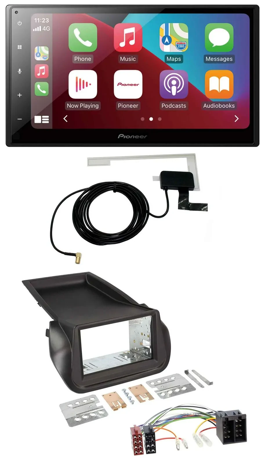 Pioneer USB Bluetooth DAB MP3 2DIN Autoradio für Citroen Nemo Fiat Fiorino Peuge