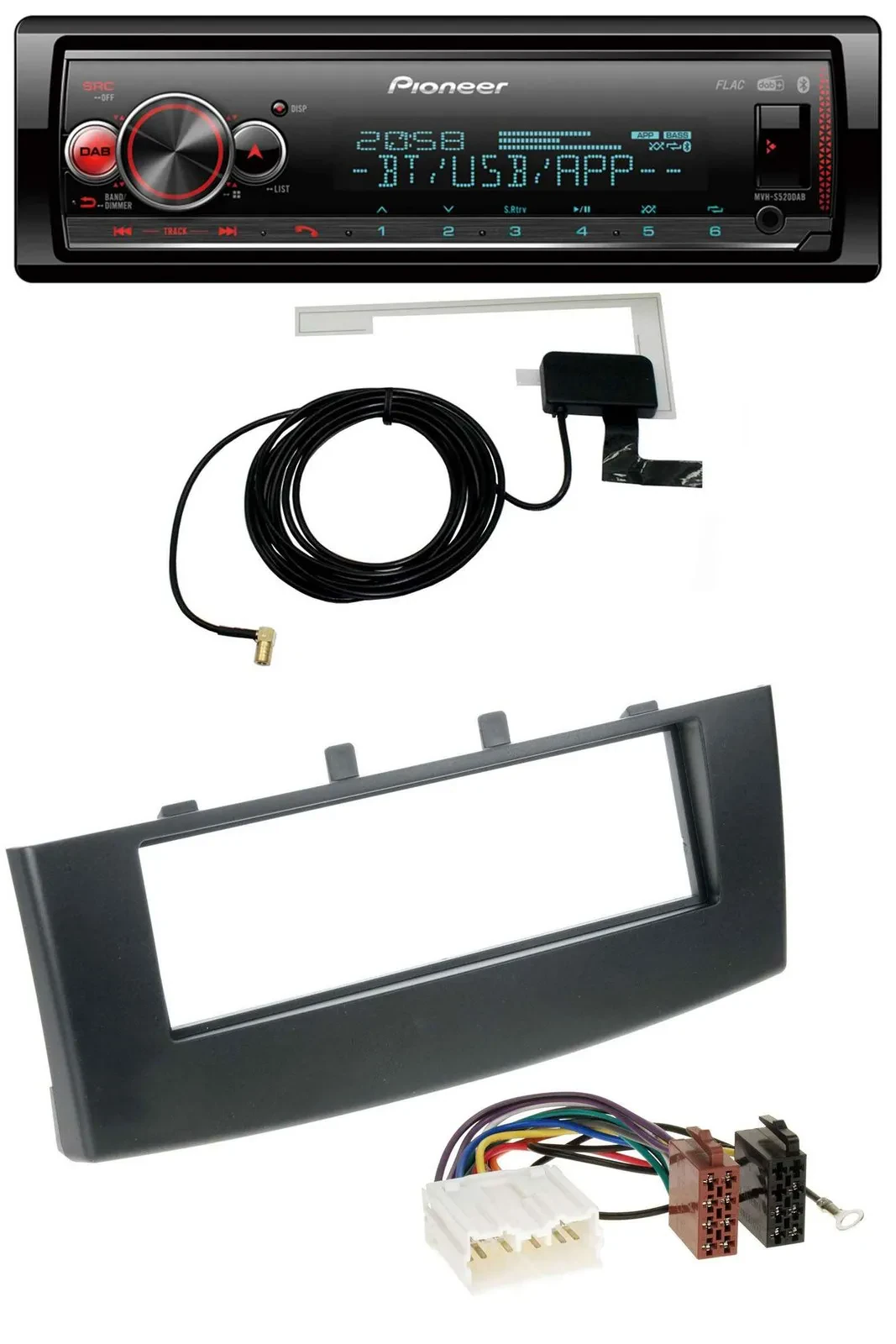 Автомагнитола Pioneer Bluetooth DAB USB MP3 для Mitsubishi Colt (с 2009)
