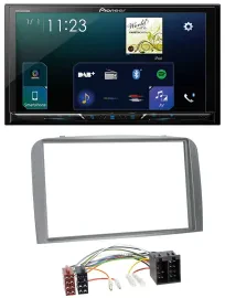 Pioneer MP3 Bluetooth USB 2DIN DAB Autoradio für Alfa Romeo 147 GT 00-10 silber