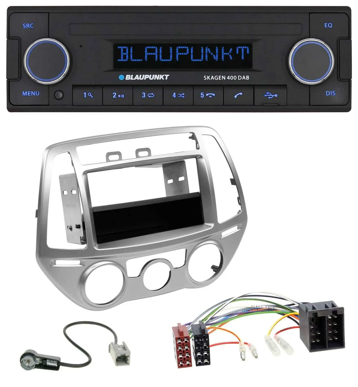Blaupunkt DAB USB Bluetooth MP3 Autoradio für Hyundai i20 (12-14) man. Klima