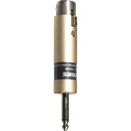 Shure A85F Line Matching Transformer, In-Line XLR Female to 1/4" Male