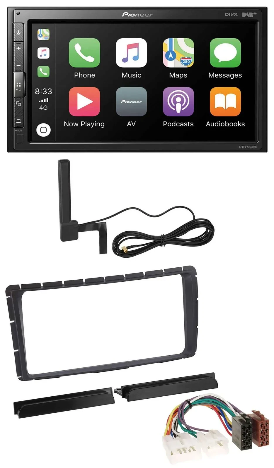 Pioneer USB 2DIN Bluetooth DAB MP3 Autoradio für Toyota Hilux (ab 2011)