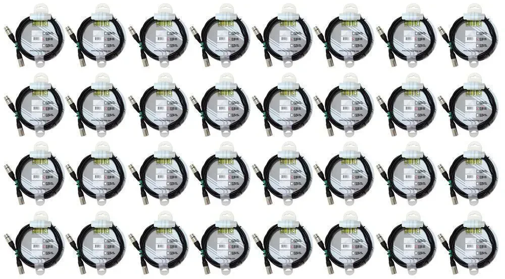 DMX-кабель Chauvet DJ DMX3P10FT Black 3 м (32 штуки)