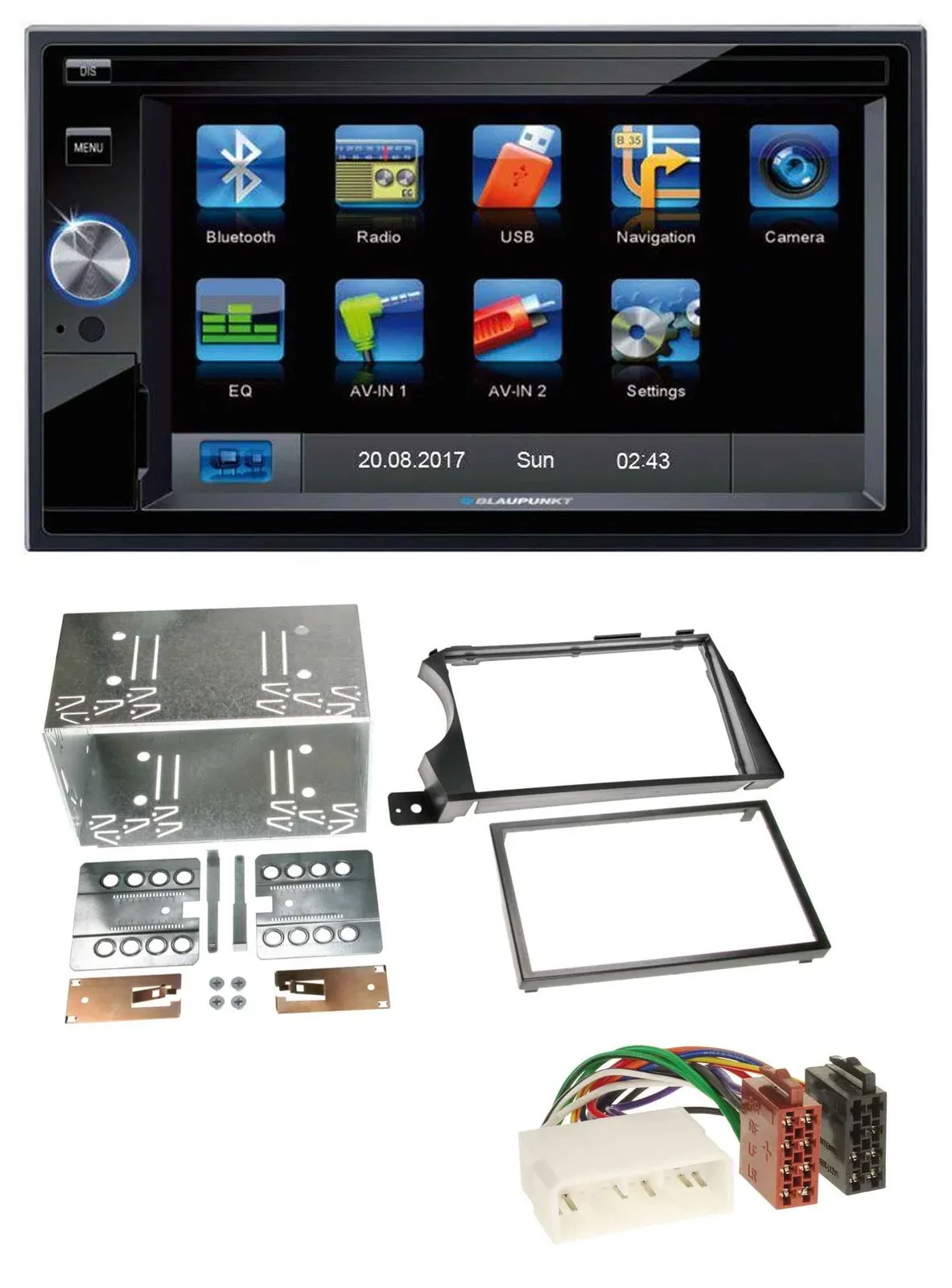 Blaupunkt SD Bluetooth 2DIN MP3 USB AUX Autoradio für SSangYong Actyon Kyron 200