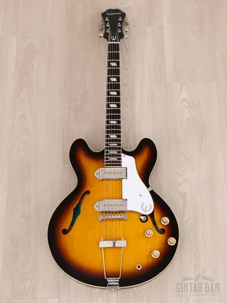 Электрогитара полуакустическая Epiphone USA Collection John Lennon Limited Edition 1965 Casino Hollow P90 Sunburst w/case USA 2000s