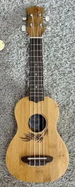 Luna Uke Bamboo Series Soprano Size Acoustic Ukulele with Gig Bag