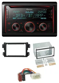 Автомагнитола Pioneer 2DIN, DAB, Bluetooth, USB, CD для Opel Agila B / Suzuki Splash 2