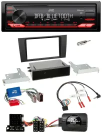 Автомагнитола JVC Bluetooth USB DAB для Audi A4 B5 (1999–2001), поддержка управления на руле, для активной системы