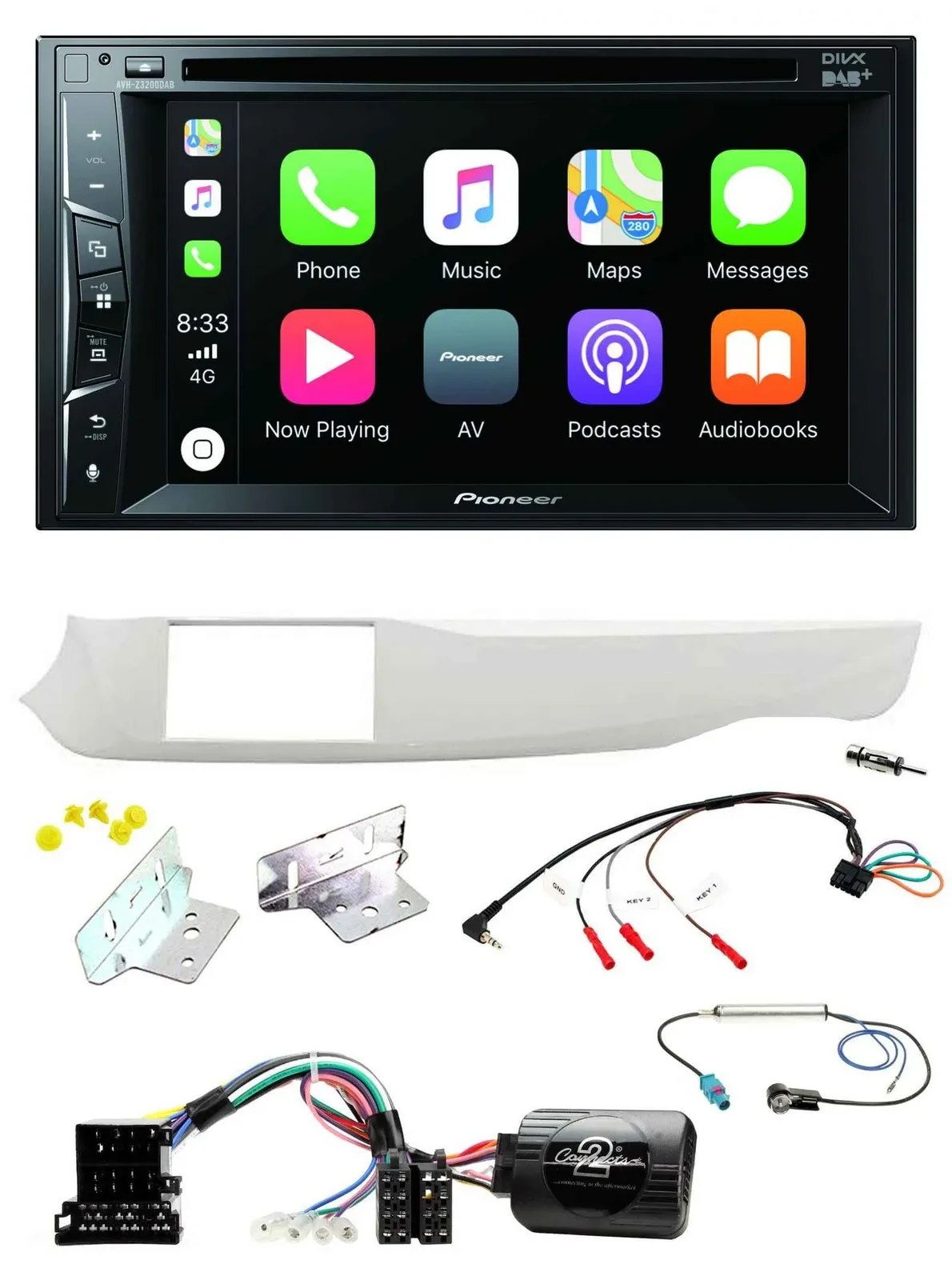 Автомагнитола для автомобиля Pioneer 2DIN USB DVD Bluetooth DAB для Alfa Romeo Giulietta (2010–2014)