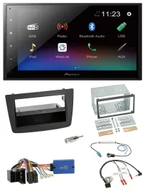 Pioneer USB Bluetooth DAB 2DIN Lenkrad Autoradio für Alfa Romeo Mito ISO 955 13-