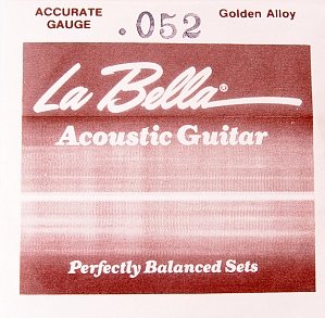 Струна для акустической гитары La Bella GW052, бронза, калибр 52