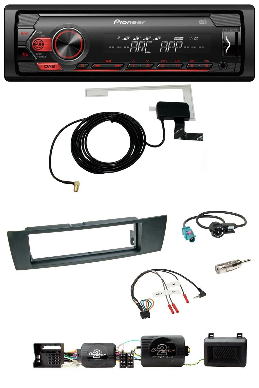 Pioneer 1DIN USB DAB MP3 Lenkrad Autoradio für BMW 1er 2004-2013 E87