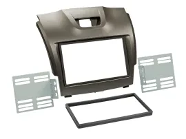 Einbaurahmen Doppel DIN Autoradio für Isuzu D-Max, MU-X - grau